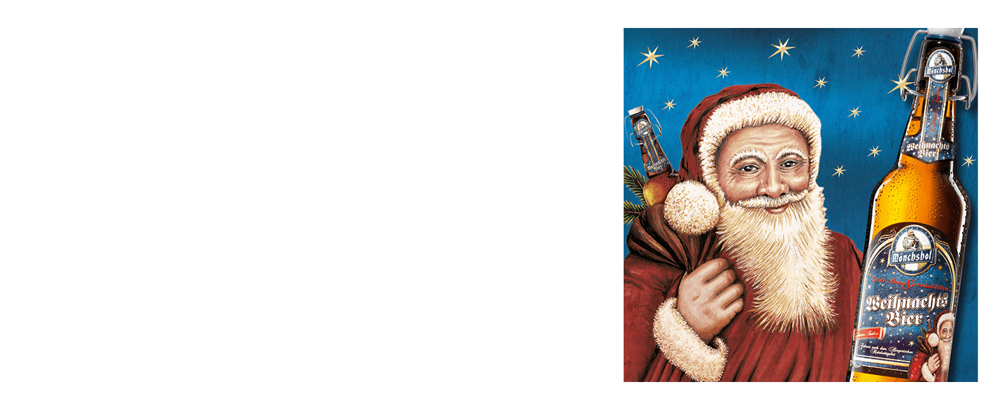 Weihnachtsmann mit Bier